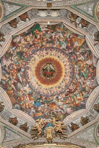 Assomption de la Vierge Marie, connue sous le nom de "Le chœur des anges jouant de la musique", Dôme du transept, à partir de 1534