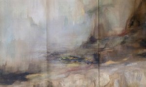 Paysage abstrait brumeux