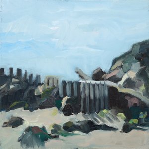 Plage, 2019 (huile sur toile)