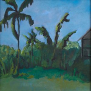 Paysage indien (de mémoire), 2024 (huile sur panneau)