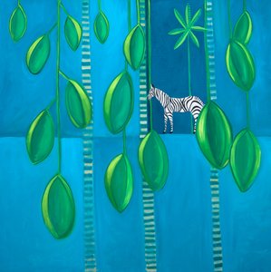Where Zebras Live, 2017 (huile sur toile)