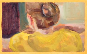 Yellow Jumper (huile sur papier)