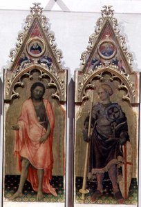 Deux saints du Polyptyque Quaratesi : Saint Jean-Baptiste et Saint Georges 1425 (détail)