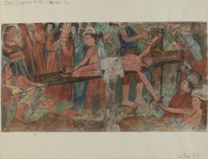 Station de la Croix n° 11 : Jésus est cloué sur la croix, vers 1936 - Geoffrey Holt