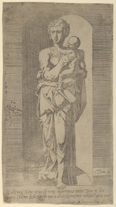 Vierge et Enfant dans une niche, milieu du 16ème siècle - Geoffroy Dumoûtier