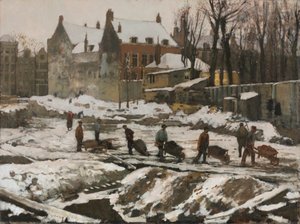 Chantier de construction à Amsterdam, vers 1902 - Georg Hendrik Breitner