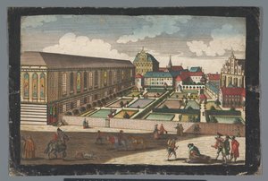Vue du Palais Royal et du monastère des capucins à Wroclaw - Georg Balthasar Probst (possibly)