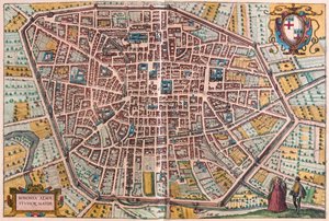Bologne, Italie - dans "Civitates Orbis Terrarum" de Georg Braun, Cologne 1617 - Georg Braun