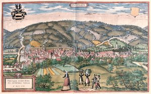 Budingen, Allemagne - dans "Civitates Orbis Terrarum" de Georg Braun, Cologne 1617 - Georg Braun
