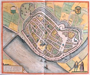 Deventer, Pays-Bas - dans "Civitates Orbis Terrarum" de Georg Braun, Cologne 1617