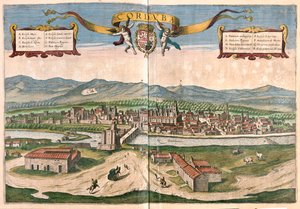 Fontainebleau, France - dans "Civitates Orbis Terrarum" de Georg Braun, Cologne 1617
