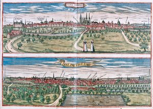 Hildescheim, Allemagne - dans "Civitates Orbis Terrarum" de Georg Braun, Cologne 1617