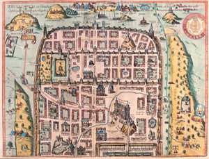 Jérusalem, Israël - dans "Civitates Orbis Terrarum" de Georg Braun, Cologne 1617 - Georg Braun