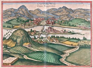 Kostajnica, Croatie - dans "Civitates Orbis Terrarum" de Georg Braun, Cologne 1617 - Georg Braun