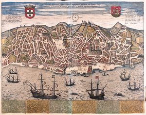Lisbonne, Portugal - dans "Civitates Orbis Terrarum" de Georg Braun, Cologne 1617