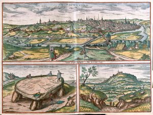 Montpellier, Tours et Poitiers, France - dans "Civitates Orbis Terrarum" de Georg Braun, Cologne 1617 - Georg Braun