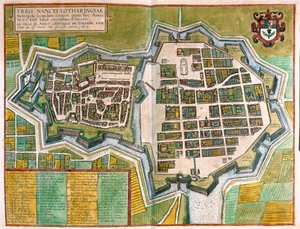 Nancy, France - dans "Civitates Orbis Terrarum" de Georg Braun, Cologne 1617