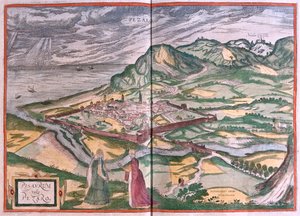 Pesaro, Italie - dans "Civitates Orbis Terrarum" de Georg Braun, Cologne 1617