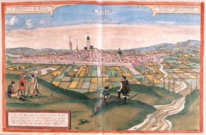Sankt Polten, Autriche - dans "Civitates Orbis Terrarum" de Georg Braun, Cologne 1617 - Georg Braun