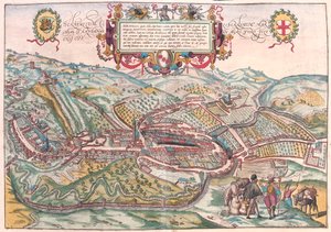 Serravalle, Vittorio Veneto (Trévise), Italie - dans "Civitates Orbis Terrarum" de Georg Braun, Cologne 1617 - Georg Braun
