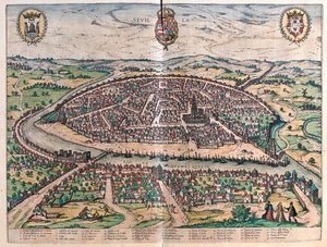 Séville, Espagne - dans "Civitates Orbis Terrarum" de Georg Braun, Cologne 1617 - Georg Braun