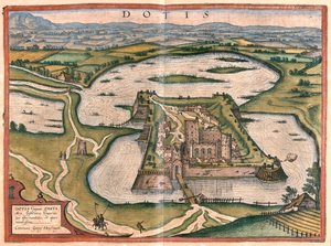 Tata, Hongrie - dans "Civitates Orbis Terrarum" de Georg Braun, Cologne 1617 - Georg Braun