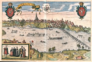 Varsavia, Pologne - dans "Civitates Orbis Terrarum" de Georg Braun, Cologne 1617 - Georg Braun
