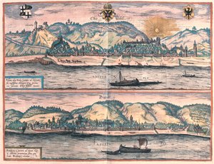 Vosavia (Ficelia) Oberwesel - Boppard, Allemagne - dans "Civitates Orbis Terrarum" de Georg Braun, Cologne 1617 - Georg Braun