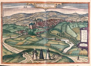 Zschopau, Allemagne - dans "Civitates Orbis Terrarum" de Georg Braun, Cologne 1617