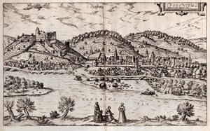 Pressburg Bratislava. De: Civitates orbis terrarium, 1588