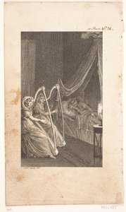Illustration avec joueurs de harpe - Georg Christian Schule