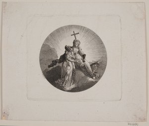 Vignette avec la Foi et Minerve - Georg Christian Schule