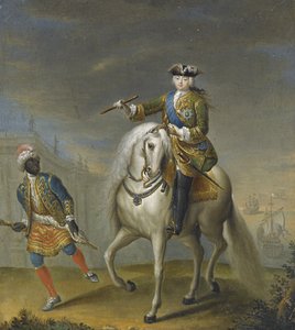 Impératrice Élisabeth 1709-1762 avec un garçon arabe