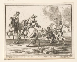 Cavaliers saisissant du bétail