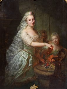 Portrait de Magdalene Charlotte von Olthoff en prêtresse sacrificielle