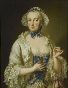French: Marie-Anne-Sophie de Saxe, princesse électrice de Bavière (1728-1797) Portrait of Maria Anna Sophia of Saxony, Electress of Bavaria (1728-1797) - Georg Desmarees