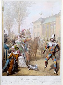 Le Mardi Gras sur le boulevard des Italiens à Paris
