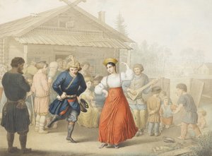 Fête devant une taverne - Georg Emanuel Opiz