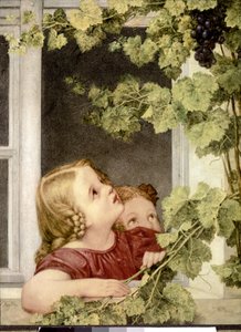 Enfant à la fenêtre. vers 1843. (huile sur toile)
