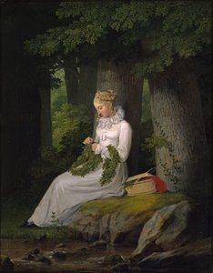 Allemand : Die Kranzwinderin Le fabricant de couronnes - Georg Friedrich Kersting