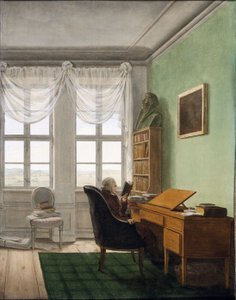 Allemand :  Reinhards Studierstube Le bureau du Cout-chapelain Reinhard - Georg Friedrich Kersting