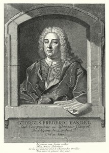 Georg Friedrich Haendel, compositeur baroque allemand (gravure)