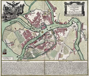 Carte de Saint-Pétersbourg (Russie)