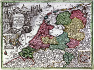 Carte de la Hollande