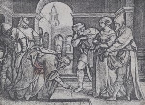 Le Christ et la femme adultère - Georg Pencz