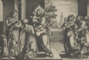 Le Christ et les Enfants - Georg Pencz