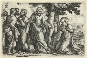 Christ guérit la femme hémorroïsse - Georg Pencz
