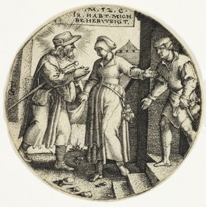 Abriter les Étrangers, des Sept Actes de Miséricorde - Georg Pencz