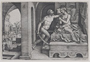 Tarquinius viole Lucrèce, des Scènes de l