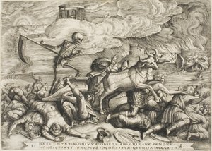 Le Triomphe de la Mort, planche cinq de Les Triomphes de Pétrarque - Georg Pencz